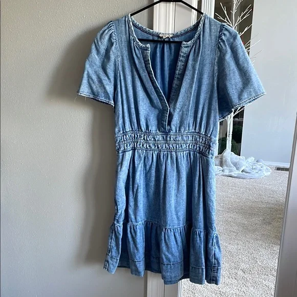 Pilcro | Dresses | Pilcro Blue Denim Mini Dress | Poshmark